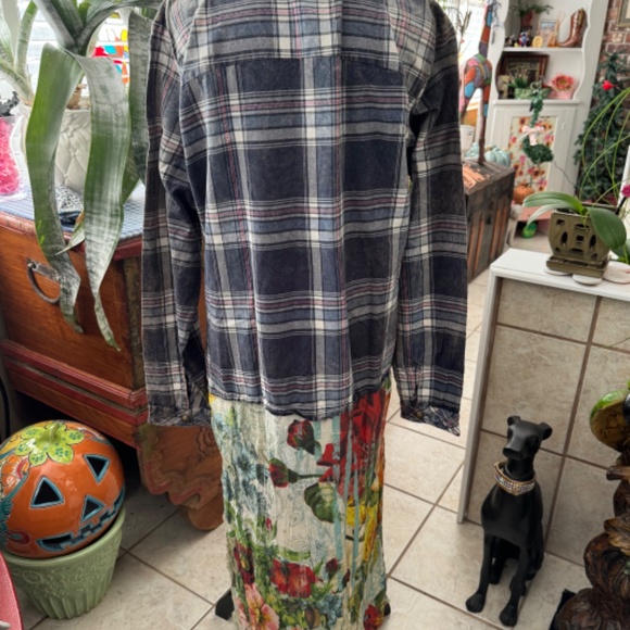 Custom One Off plaid Shirt Dress Size XL - Picture 2 of 6